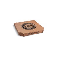 krabice na pizzu 33x33x3 cm kraft s potiskem 100 ks /vlnitá lepenka