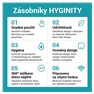 zásobník Hyginity na skl.ručníky V/C/W/Z – velký černý PT3