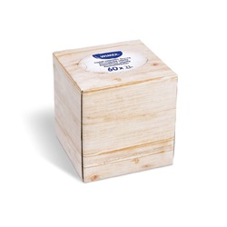 ubrousky kosmetické 3-vrstvé bílé 60 ks krychle