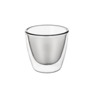 sklenice dvoustěnná, sada 2ks, DOUBLE espresso 0,11 l šedá