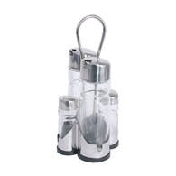 menážka 4dílná nerez (sůl, pepř, olej, ocet)